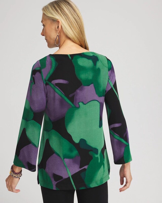 Travelers Watercolor Bell Sleeve Tunic - image 3